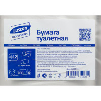 Бумага туалетная д/дисп Luscan PROFESSIONAL Luscan Professional 1сл бел втор втул 200м 12рул/уп 601111