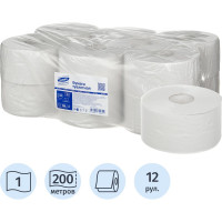 Бумага туалетная д/дисп Luscan PROFESSIONAL Luscan Professional 1сл бел втор втул 200м 12рул/уп 601111