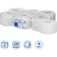 Бумага туалетная д/дисп Luscan PROFESSIONAL Luscan Professional с ЦВ 2сл бел втор 215м 6рул/уп 1095396