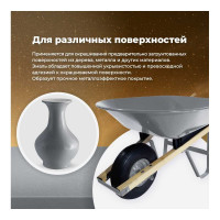 Универсальная акриловая эмаль SKYRON металлик серебро SR-19120