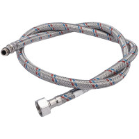 Подводка для смесителей СТМ сталь, 1/2xM10x100 см., короткий штуцер CWFSS100