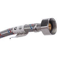 Подводка для смесителей СТМ сталь, 1/2xM10x100 см., короткий штуцер CWFSS100