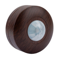 Датчик движения TDM ELECTRIC ДДП-03В "ЭКО" 1200Вт, 10-900с, 6м , 3+Лк, 120 сбоку+360 сверху градусов, IP33, венге SQ0324-0044