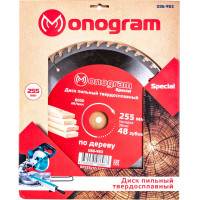 Диск пильный твердосплавный Special (255х30 мм; 48 зубов) MONOGRAM 086-983