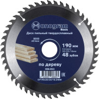 Диск пильный твердосплавный Basis (190х30/20/16 мм; 48 зубов) MONOGRAM 086-853