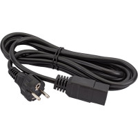 Шнур питания LANMASTER C19-Schuko, 3х1.5, 220В, 16А, 3 м LAN-PP19/SH-16A-3.0 LAN-PP19/SH-3.0-BK