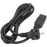 Шнур питания LANMASTER C19-Schuko, 3х1.5, 220В, 16А, 3 м LAN-PP19/SH-16A-3.0 LAN-PP19/SH-3.0-BK