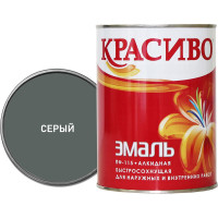 Эмаль Красиво ПФ-115 серая, банка 0,8 кг 4690417011124