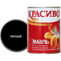 Эмаль Красиво ПФ-115 черная, банка 0,8 кг 4690417011162