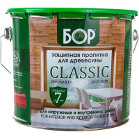 Защитная пропитка для дерева Бор Classic для наружных работ, красное дерево 2,5 кг 4690417078837