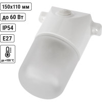 Светильник TDM ELECTRIC НПБ400-1П настенный, наклонный белый, IP54, 60 Вт, поликарбонат, SQ0303-1502