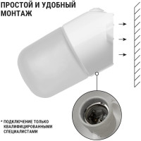 Светильник TDM ELECTRIC НПБ400-1П настенный, наклонный белый, IP54, 60 Вт, поликарбонат, SQ0303-1502