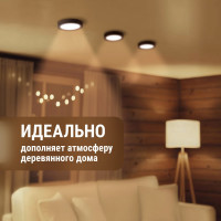 Светильник TDM ELECTRIC светодиодный потолочный накладной круг "Даунлайт" СПО (венге) 18 Вт 225х32 мм 3000К SQ0329-0416