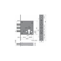 Врезной цилиндровый замок CRIT ЗВЦ-А1-Хп 03004