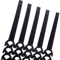 Стяжки пластиковые (хомуты) TDM ELECTRIC чёрные ПУ многозвенные RS 10x300 упаковка 20 штук SQ0515-0604