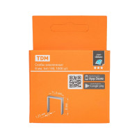 Скобы для степлера TDM ELECTRIC закаленные 8 мм, тип 140, упаковка 1000 штук, "Алмаз" SQ1038-0201