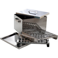 Двухуровневая коптильня Петромаш, 50х25х20 см, нержавеющая сталь, 1 мм 59921