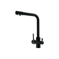 Смеситель для кухни ZEIN Z1303 однорычажный, с выходом для питьевой воды, латунь, черный 5799986