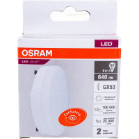 Светодиодная лампа OSRAM LED, Value, GX, GX53, 640Лм, 8Вт, замена 60Вт, 4000К, нейтральный белый свет 4058075582279