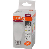 Светодиодная лампа OSRAM LED Value, A, E27, 1200Лм, 15Вт, замена 125Вт, 3000К, теплый белый свет 4058075579095