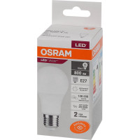 Светодиодная лампа OSRAM LED Value, A, E27, 800Лм, 10Вт, замена 75Вт, 4000К, нейтральный белый свет 4058075578852