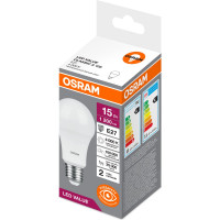 Светодиодная лампа OSRAM LED Value, A, E27, 1200Лм, 15Вт, замена 125Вт, 4000К, нейтральный белый свет 4058075579156