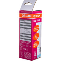 Светодиодная лампа OSRAM LED STAR, B, свеча, 8Вт, E27, 806 Лм, 4000 К, нейтральный белый свет 4058075210776