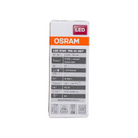Светодиодная лампа OSRAM LED STAR Капсульная 3.5Вт G4 450 Лм 2700 К Теплый белый свет 4058075369009