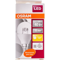 Светодиодная лампа OSRAM LED STAR P Шар 5Вт E14 470 Лм 2700 К Теплый белый свет 4058075318274