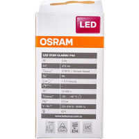 Светодиодная лампа OSRAM LED STAR P Шар 5Вт E14 470 Лм 2700 К Теплый белый свет 4058075318274