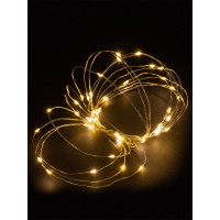 Светодиодная гирлянда TDM ELECTRIC Роса50, 50LED, 5м, 3000К, 3хАА, SQ0361-0052