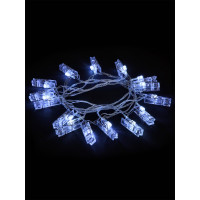 Светодиодная гирлянда TDM ELECTRIC Прищепки, 3 м, 15LED, белый, 8 режимов, 250 В, IP20 SQ0361-0093