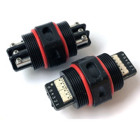 Водостойкий разъем TTAF Elektronik 3 силовых полюса/6 сигнальных 250V 25A/1А IP67 WPI-3602M25