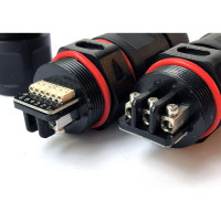 Водостойкий разъем TTAF Elektronik 3 силовых полюса/6 сигнальных 250V 25A/1А IP67 WPI-3602M25