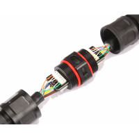 Водостойкий разъем TTAF Elektronik 3 силовых полюса/6 сигнальных 250V 25A/1А IP67 WPI-3602M25