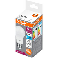 Светодиодная лампа OSRAM LED Value A E27 1200лм 15Вт замена 125Вт 6500К холодный белый свет 4058075579217