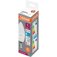 Светодиодная лампа OSRAM LED Value B E14 560лм 7Вт замена 60Вт 6500К холодный белый свет 4058075579033