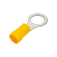 Кольцевой изолированный наконечник KLR ROV-1006 с ПВХ манжетой 4.6...6.6мм2/М10/Жёлтый/6501006