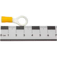 Кольцевой изолированный наконечник KLR ROV-1006 с ПВХ манжетой 4.6...6.6мм2/М10/Жёлтый/6501006