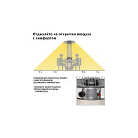 Уличный газовый обогреватель Aesto нержавеющая сталь A-07T