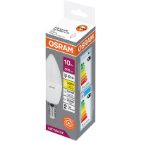 Светодиодная лампа Osram LED Value Р E14 800лм 10Вт замена 75Вт 3000К теплый белый свет 4058075579712 4058075579125