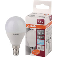Светодиодная лампа Osram LED STAR P Шар 65Вт E14 550 Лм 4000 К нейтральный белый свет 4058075134263