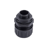 Усиленная вводная муфта Промрукав ВМУ-ГТ-20, IP68, для гофрированных труб, черная, М20 1шт PR08.3277
