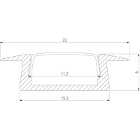 Встраиваемый профиль Elektrostandard LL-2-ALP007 для LED ленты (под ленту до 11mm) алюминиевый, черный/черный a053622