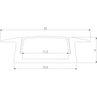Встраиваемый профиль Elektrostandard LL-2-ALP007 алюминиевый, черный/белый для LED ленты (под ленту до 11mm) a053623