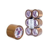 Упаковочная клейкая лента ООО Комус 75 мм х 66 м х 47 мкм, коричневая, Россия, 6 шт./уп. 1042783