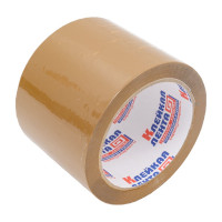 Упаковочная клейкая лента ООО Комус 75 мм х 66 м х 47 мкм, коричневая, Россия, 6 шт./уп. 1042783