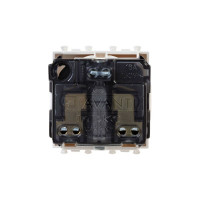 Розетка DKC 1-местная, 2 модуля Avanti "Белое облако" 16А IP20 2P+E, защитные шторки, белая 4400002