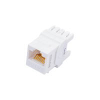 Компьютерная розетка DKC Viva 1 модуль RJ45 CAT.5E белая 45038