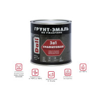 Графитовая грунт-эмаль по ржавчине DALI 3 в 1 черная, 0.75 л 221456